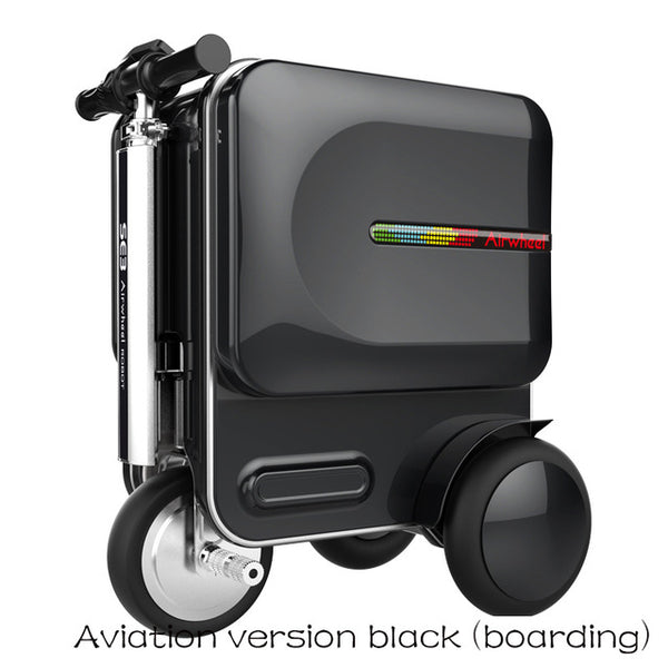 Electric Riding Trolley Travel Suitcase.Luxurious Intelligent Carry on Robot