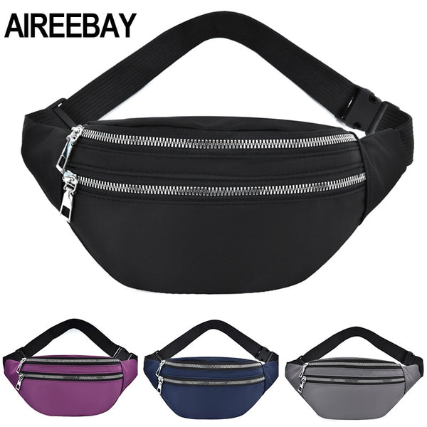 AIREEBAY 2020 New Fanny Pack For Women Waterproof  Waist Bags